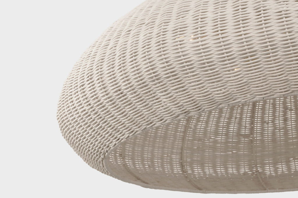 Kokomo 44" Wide Pendant | Polished Nickel | Chalk Wicker Shade