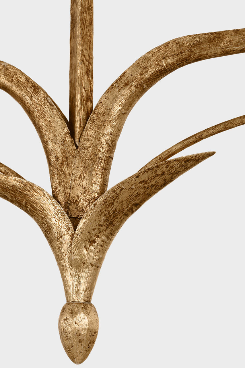 Amalfi 57" Linear Chandelier | Milano Gold | Linen Shades