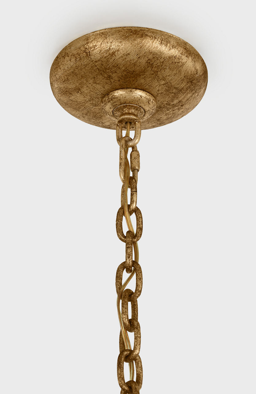 Amalfi 57" Linear Chandelier | Milano Gold | Linen Shades