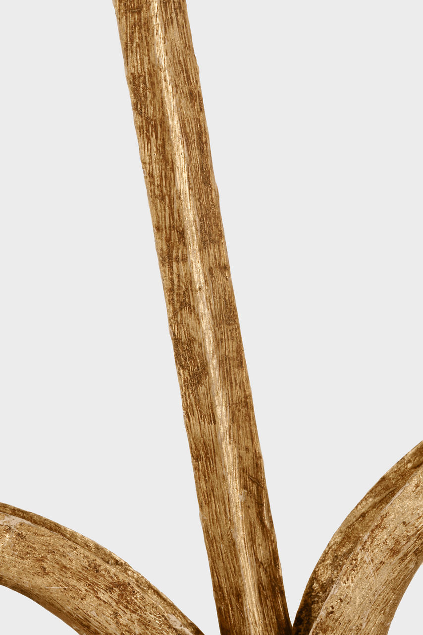 Amalfi 57" Linear Chandelier | Milano Gold | Linen Shades