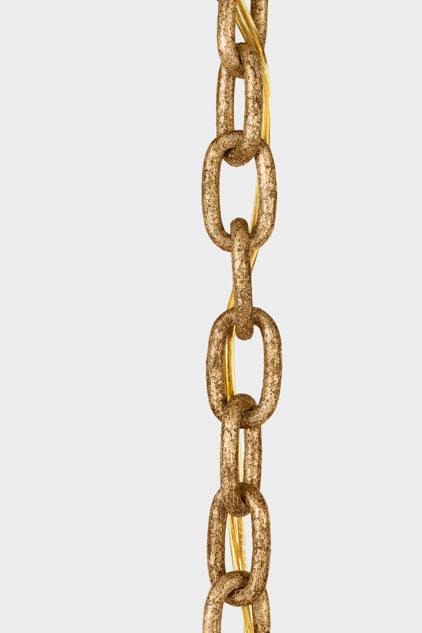 Amalfi 57" Linear Chandelier | Milano Gold | Linen Shades