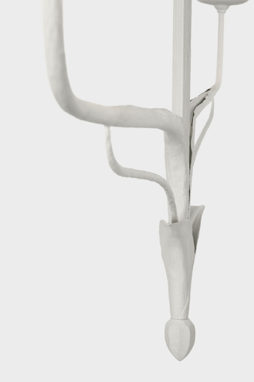 Amalfi 57" Linear Chandelier | Plaster White | Linen Shades