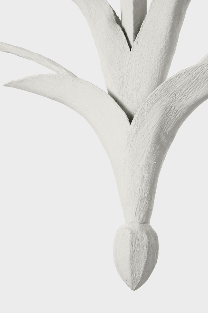 Amalfi 57" Linear Chandelier | Plaster White | Linen Shades