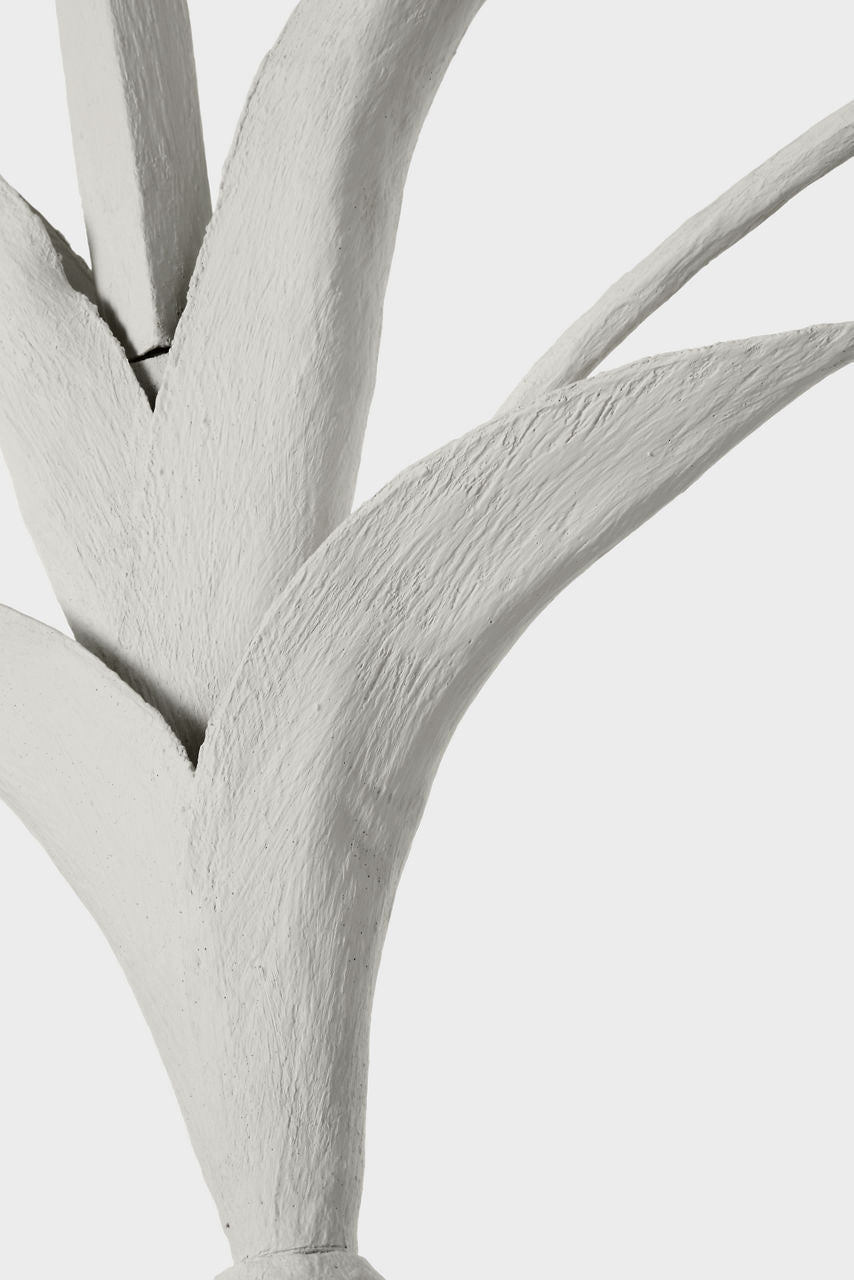 Amalfi 57" Linear Chandelier | Plaster White | Linen Shades