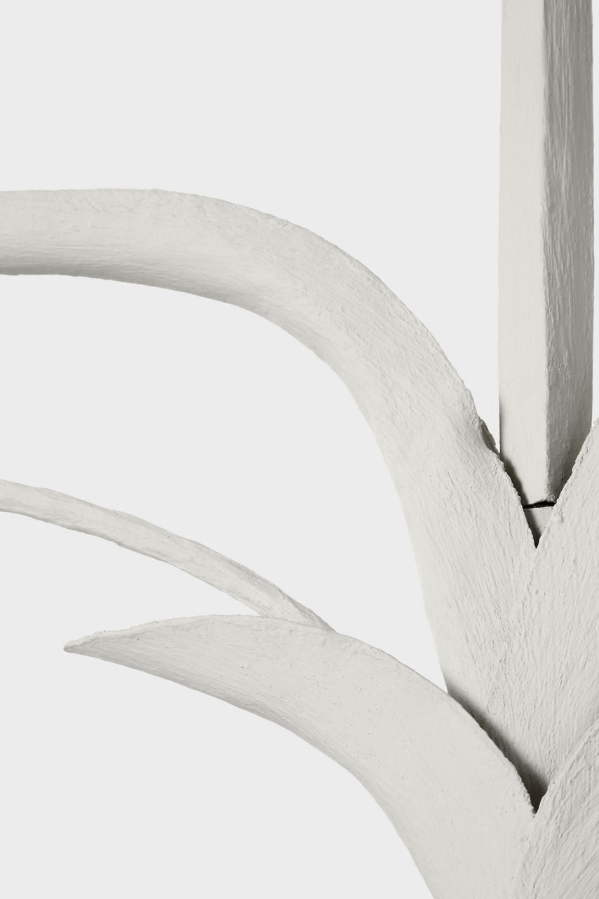Amalfi 57" Linear Chandelier | Plaster White | Linen Shades