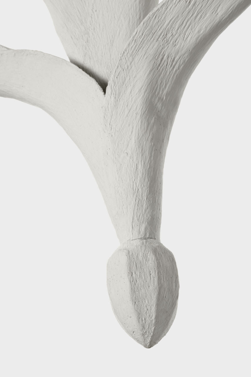 Amalfi 57" Linear Chandelier | Plaster White | Linen Shades