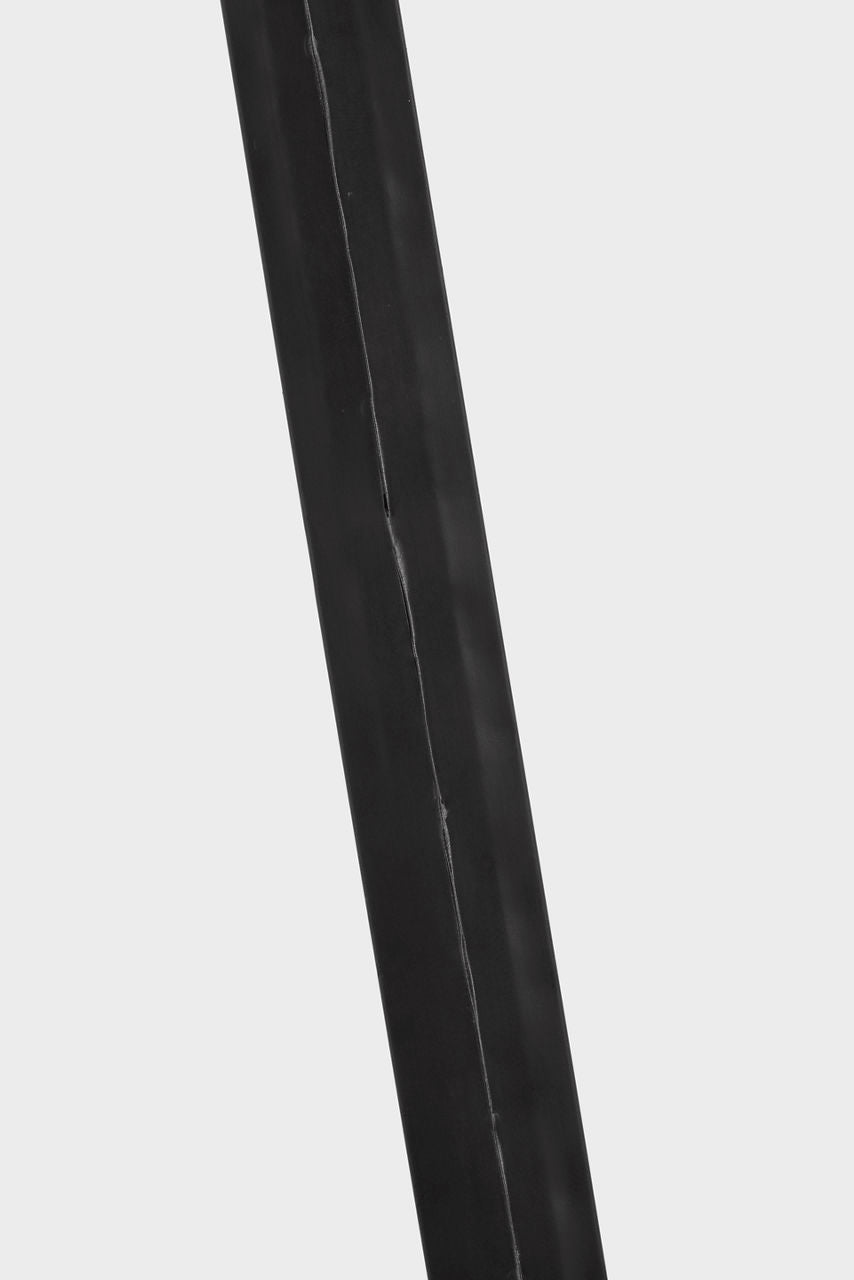 Amalfi 57" Linear Chandelier | Waxed Black | Linen Shades