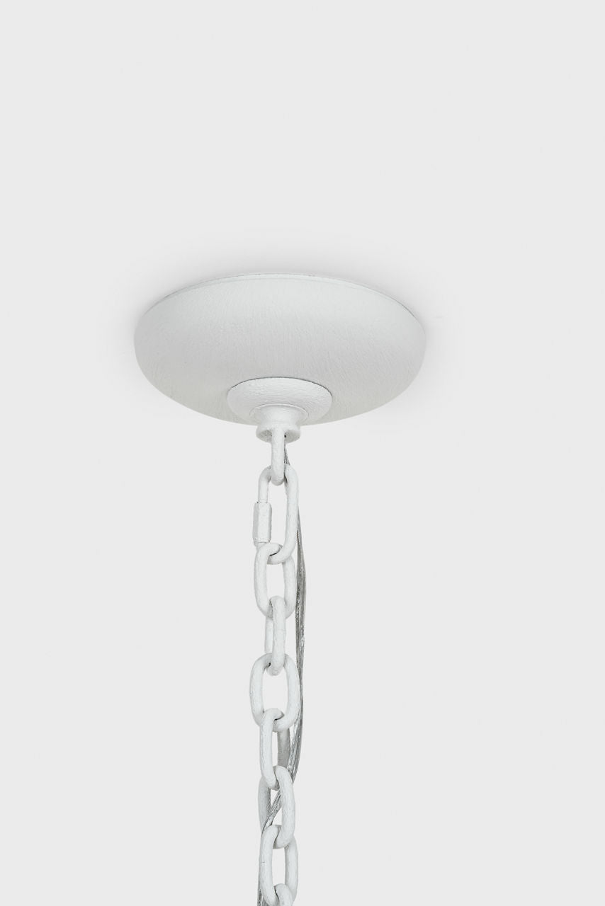 Amalfi 41" Chandelier | Plaster White | Linen Shades