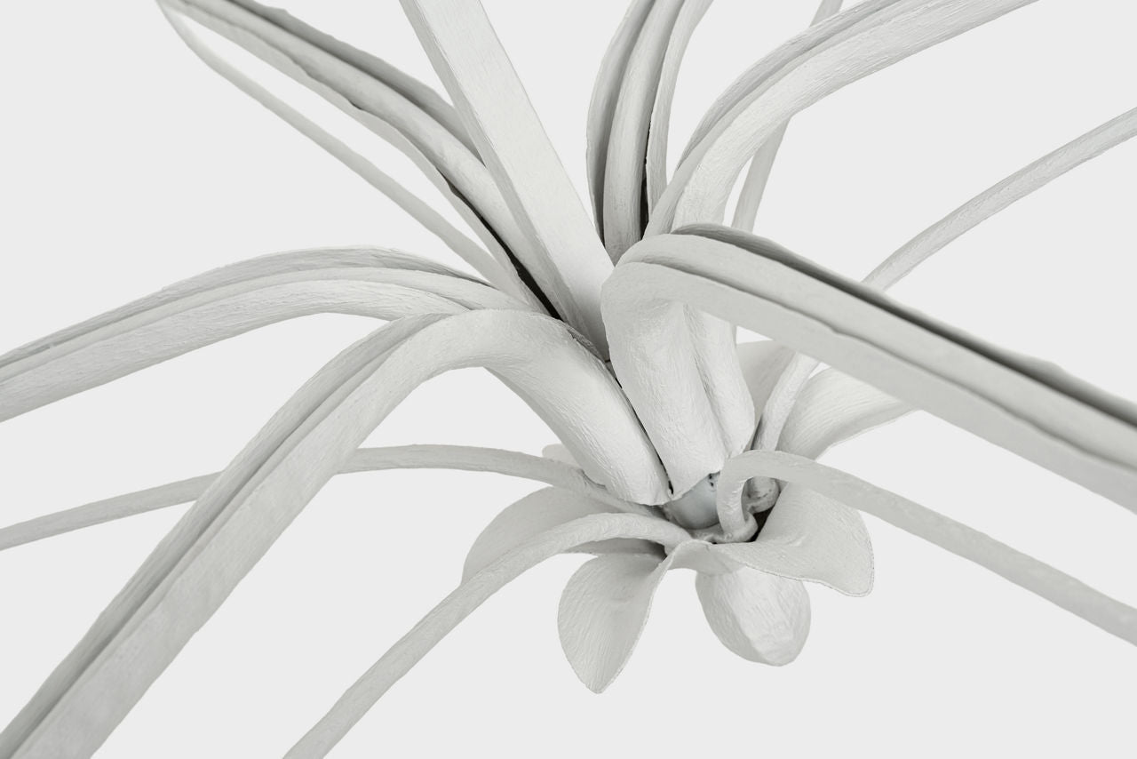 Amalfi 41" Chandelier | Plaster White | Linen Shades