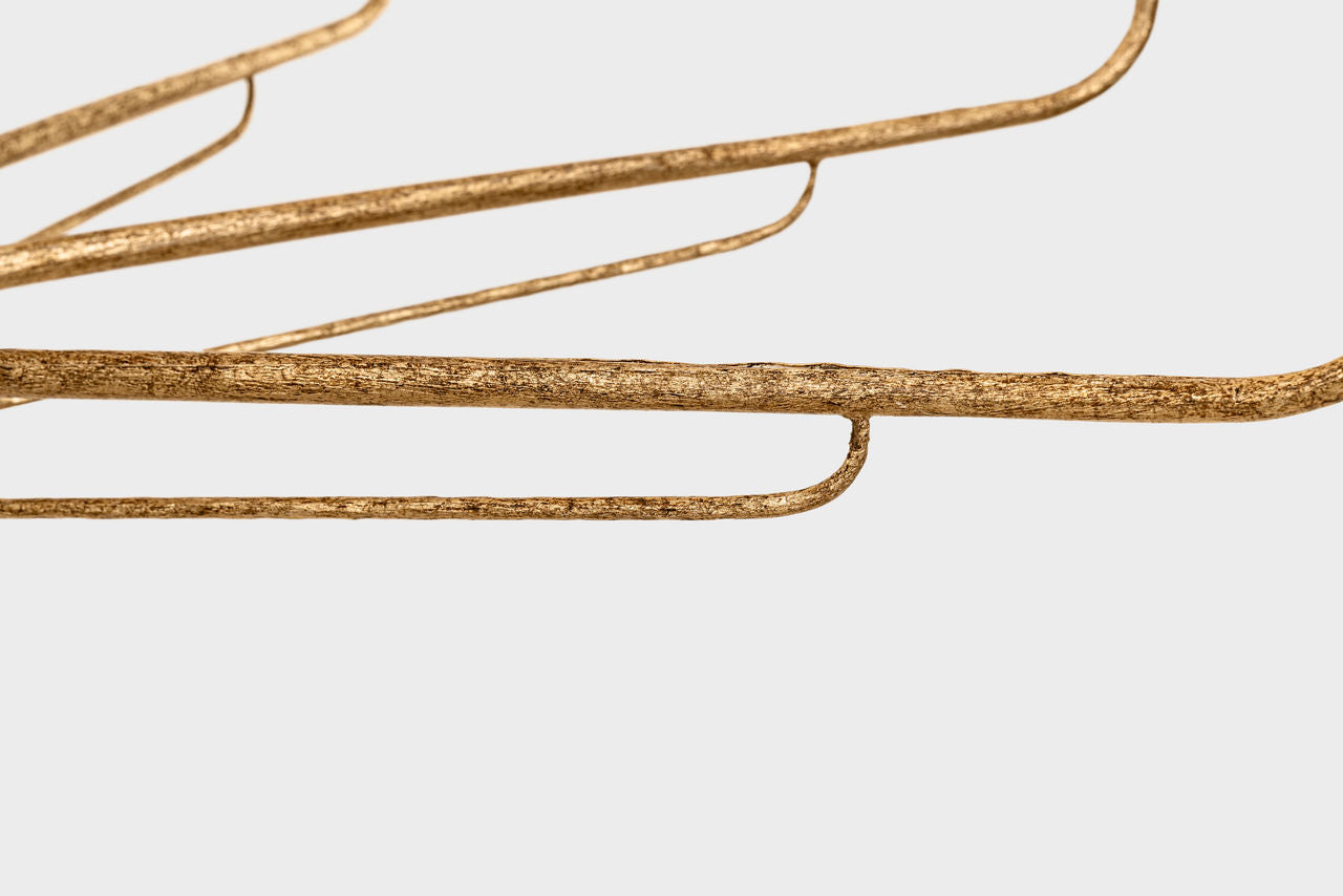 Amalfi 50" Three-Tiered Chandelier | Milano Gold | Linen Shades