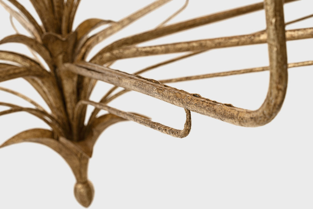 Amalfi 50" Three-Tiered Chandelier | Milano Gold | Linen Shades