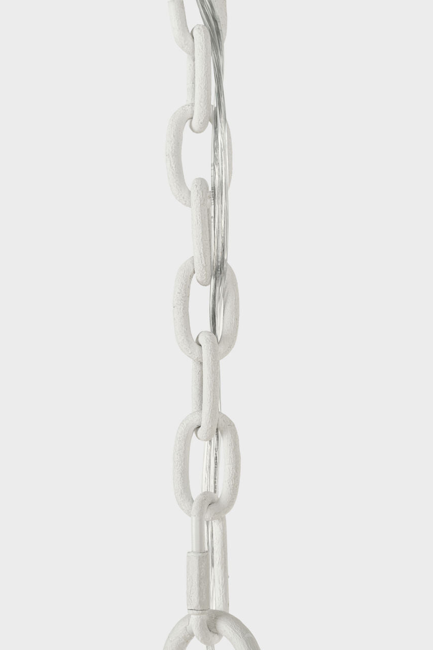 Amalfi 50" Three-Tiered Chandelier | Plaster White | Linen Shades