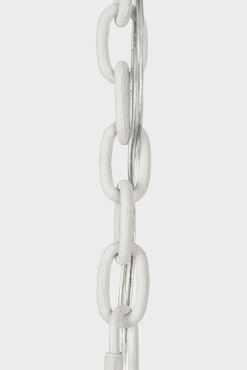 Amalfi 50" Three-Tiered Chandelier | Plaster White | Linen Shades
