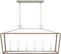 Darlana Large Rattan Wrapped Linear Lantern | Polished Nickel and Natural Rattan