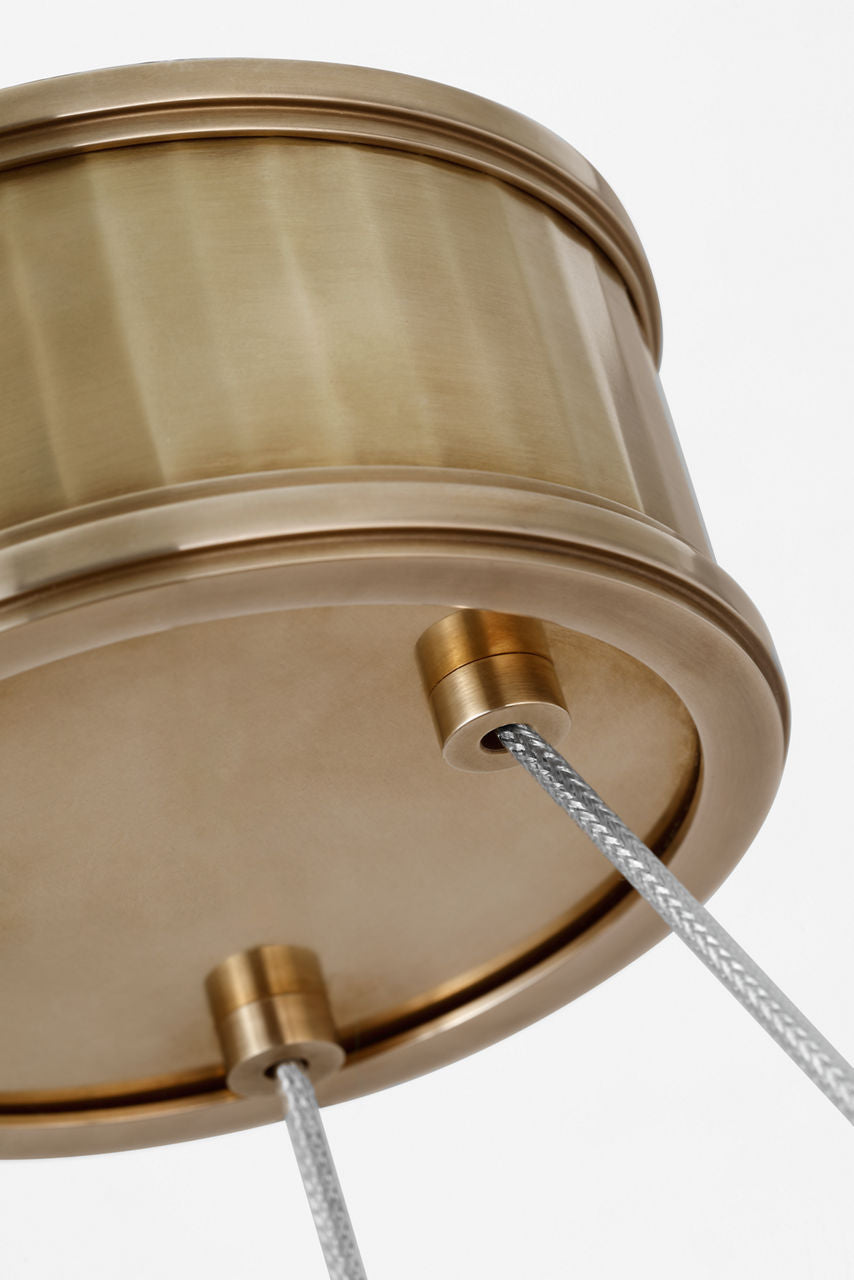 Iterna 30" Ring Chandelier | Antique-Burnished Brass | Alabaster