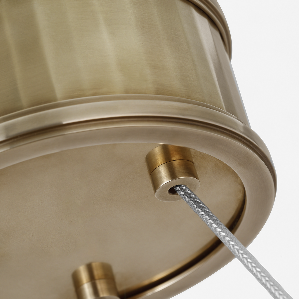 Iterna 30" Ring Chandelier | Antique-Burnished Brass | Alabaster