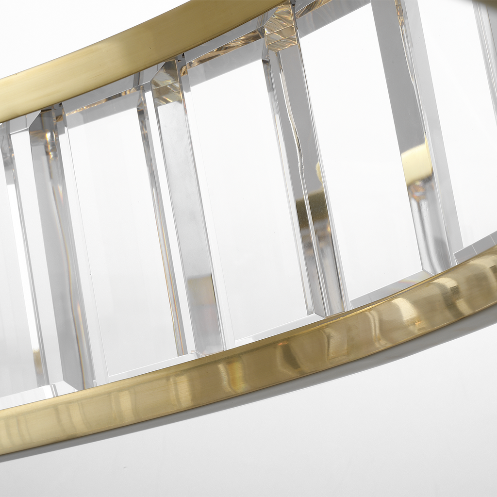Iterna 30" Ring Chandelier | Antique-Burnished Brass | Crystal