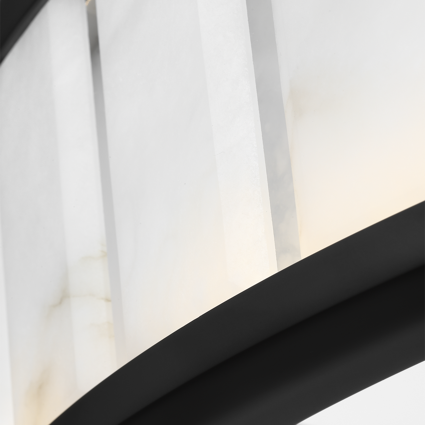 Iterna 30" Ring Chandelier | Modern Iron | Alabaster