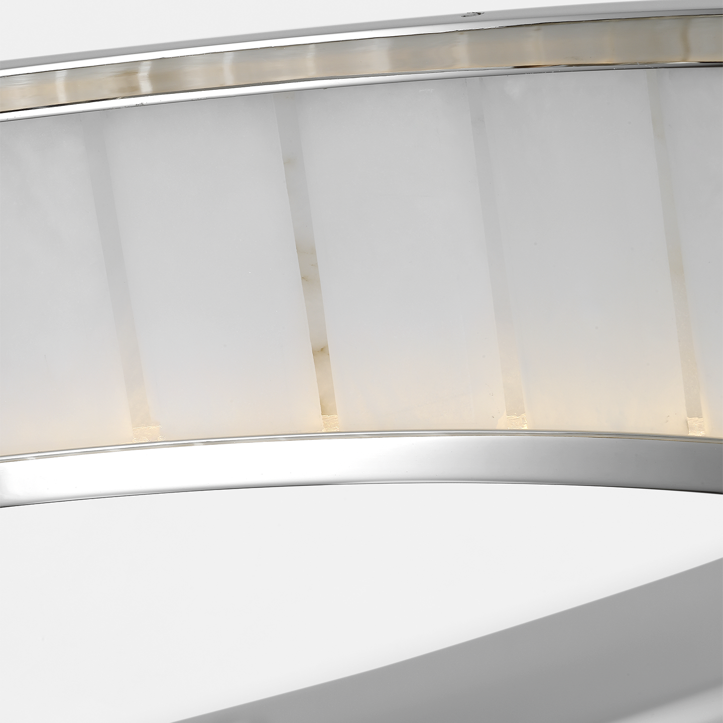 Iterna 30" Ring Chandelier | Polished Nickel | Alabaster