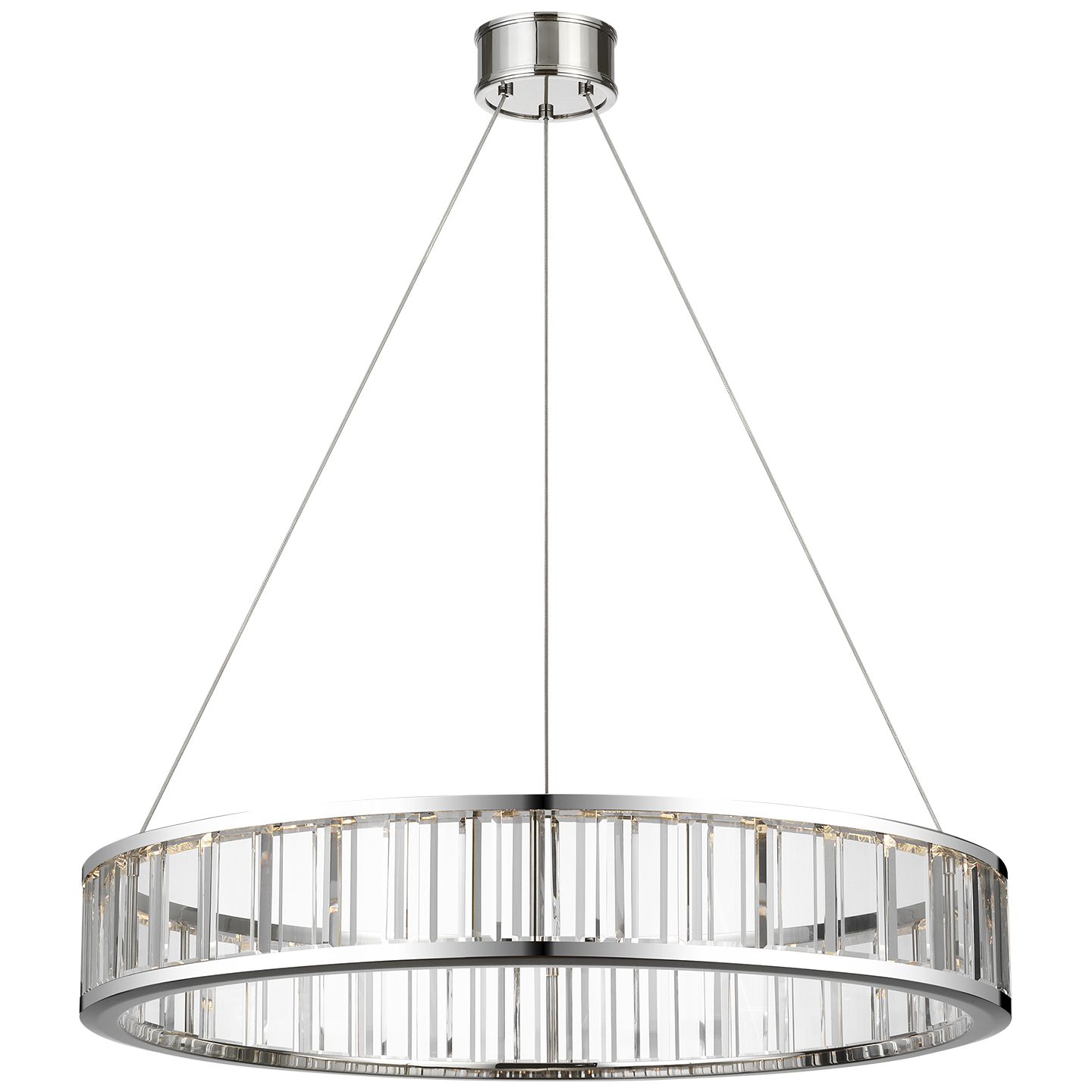 Iterna 30" Ring Chandelier | Polished Nickel | Crystal