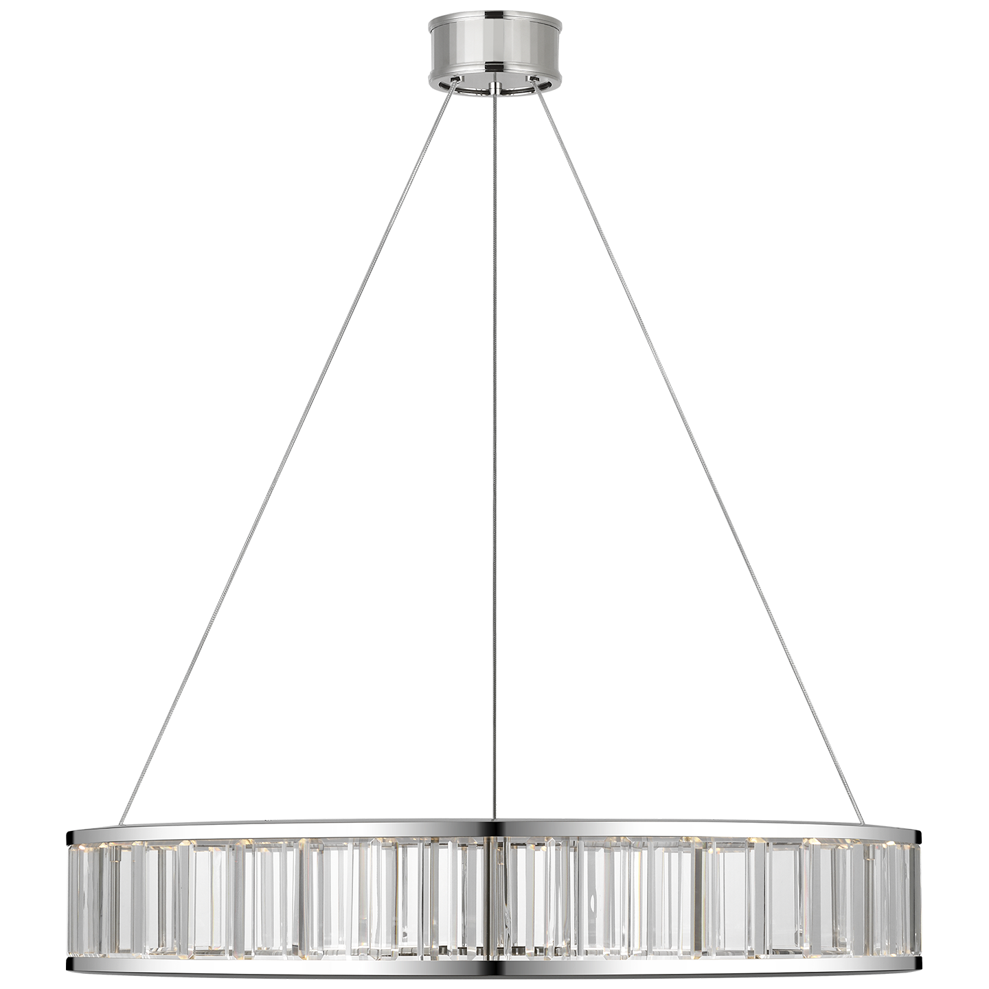 Iterna 30" Ring Chandelier | Polished Nickel | Crystal