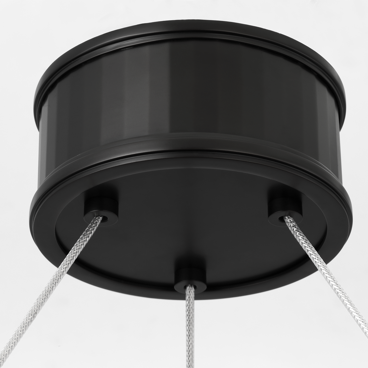 Iterna 40" Ring Chandelier | Modern Iron | Alabaster