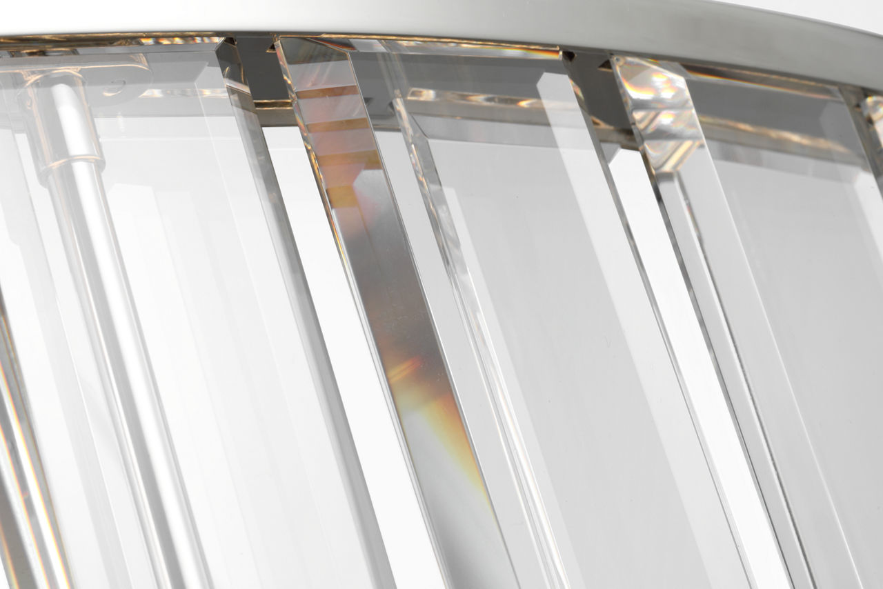 Iterna 40" Ring Chandelier | Polished Nickel | Crystal