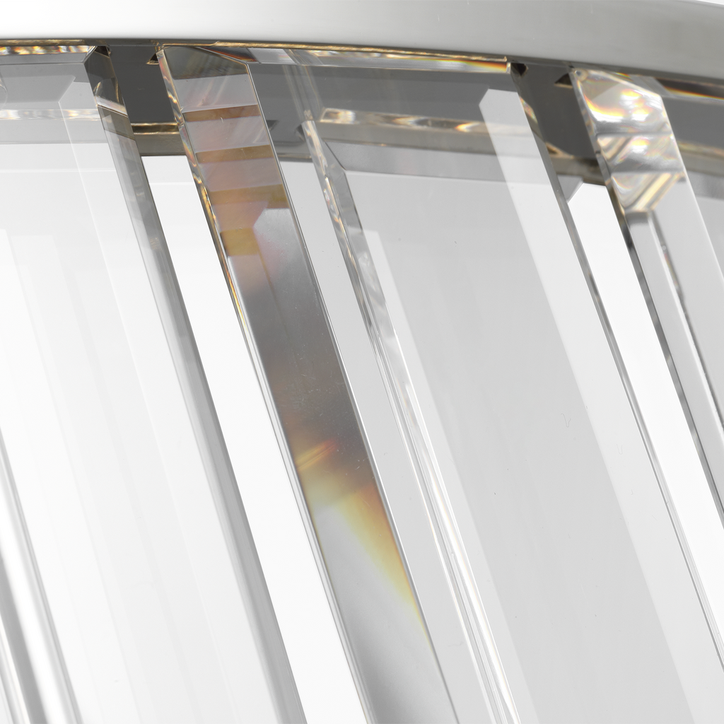Iterna 40" Ring Chandelier | Polished Nickel | Crystal