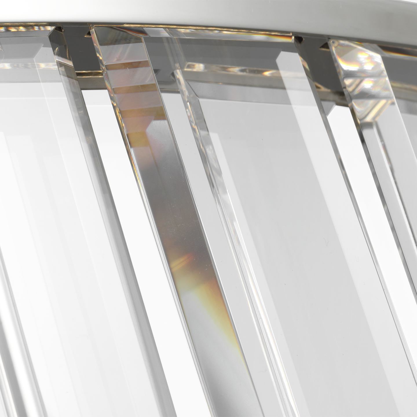 Iterna 40" Ring Chandelier | Polished Nickel | Crystal