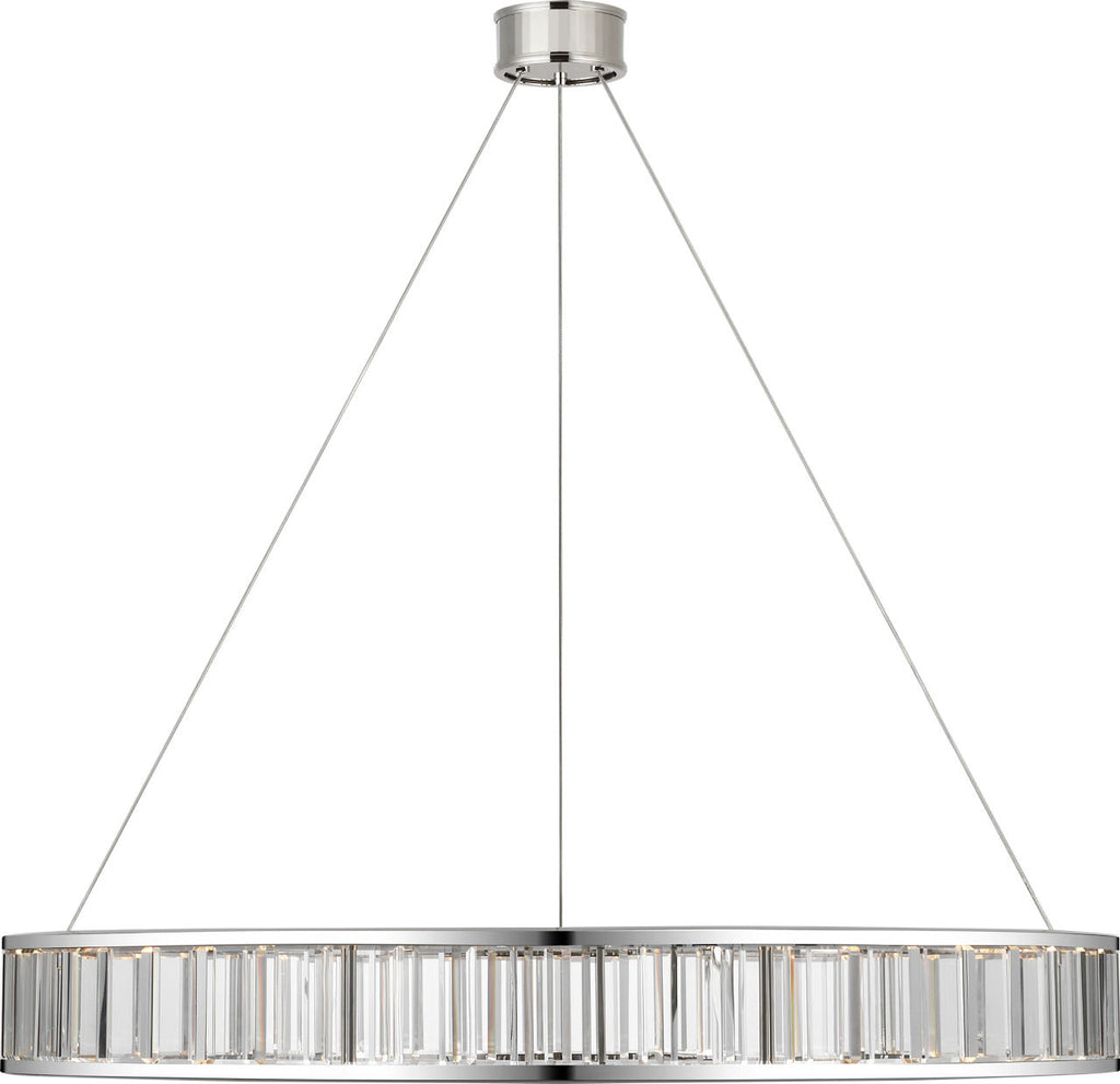 Iterna 40" Ring Chandelier | Polished Nickel | Crystal