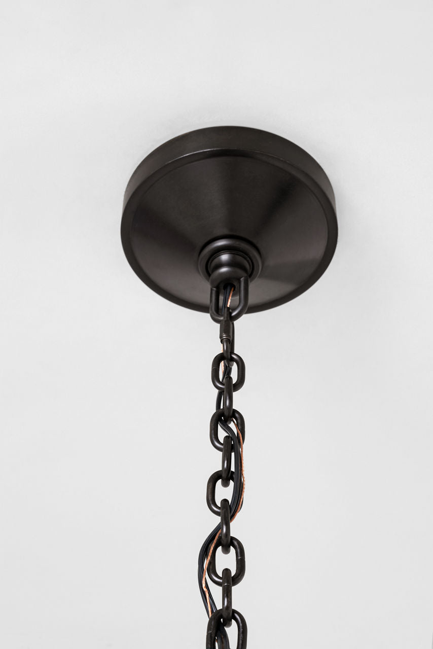 Darlana Mini Wrapped Lantern | Aged Iron and Natural Rattan