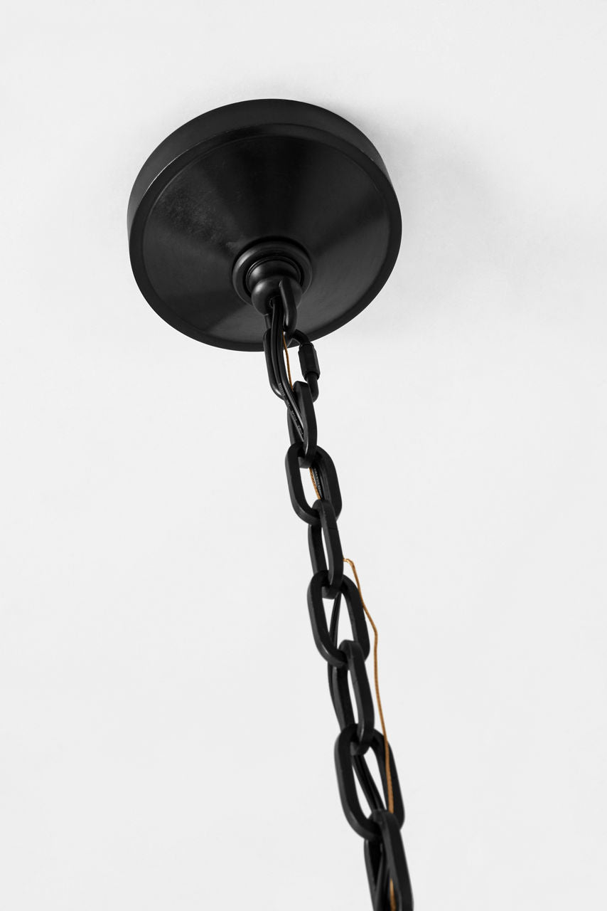 Darlana Small Wrapped Lantern | Aged Iron and Natural Rattan