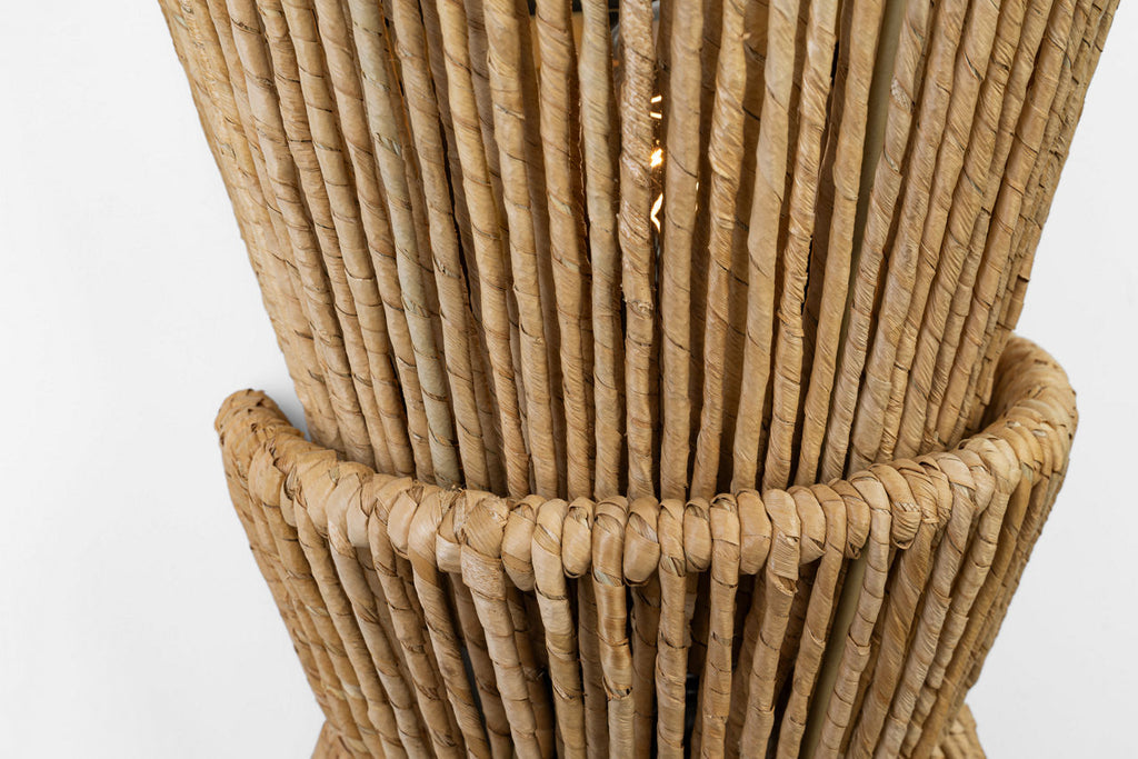 Antigua Medium Sconce | Bronze and Natural Abaca
