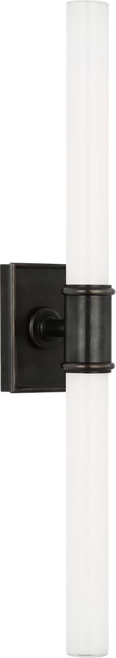 Owen 22" Double Bath Light | Bronze | White Glass