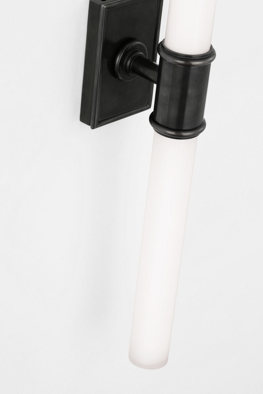 Owen 22" Double Bath Light | Bronze | White Glass