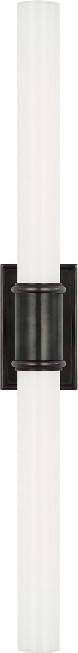 Owen 22" Double Bath Light | Bronze | White Glass