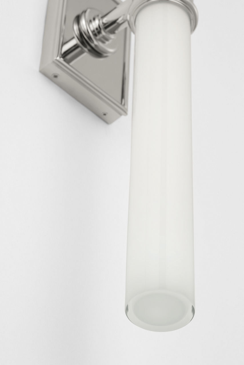 Owen 22" Double Bath Light | Polished Nickel | White Glass