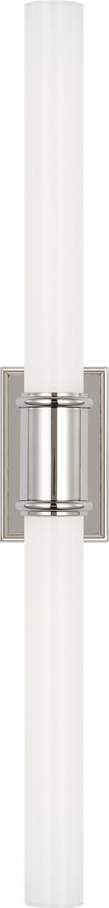 Owen 22" Double Bath Light | Polished Nickel | White Glass