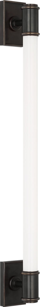 Owen 30" Linear Bath Light | Bronze | White Glass
