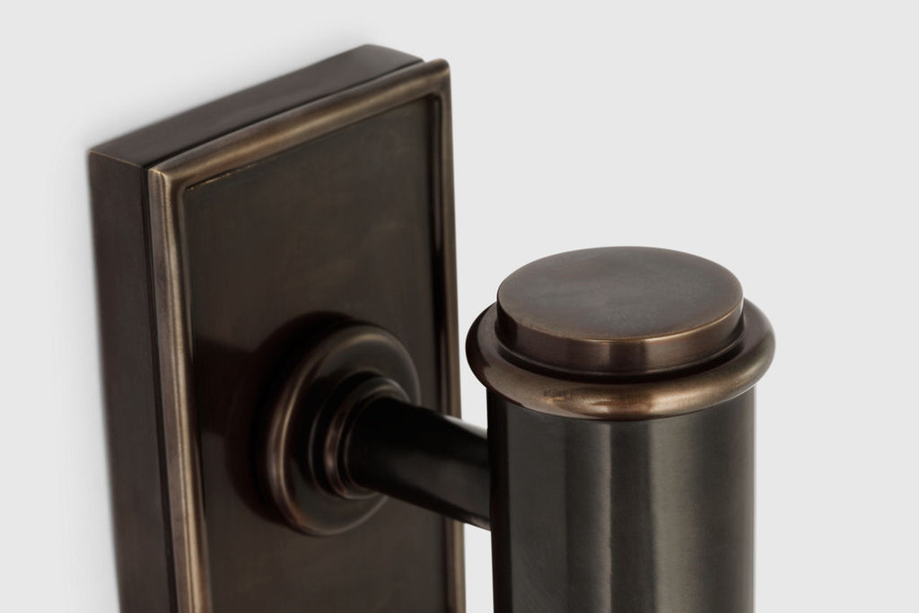 Owen 30" Linear Bath Light | Bronze | White Glass
