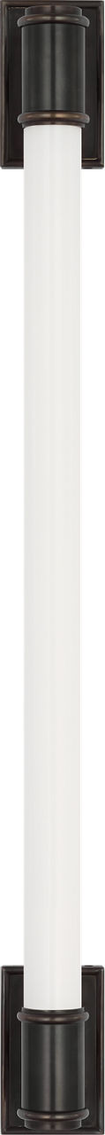 Owen 30" Linear Bath Light | Bronze | White Glass