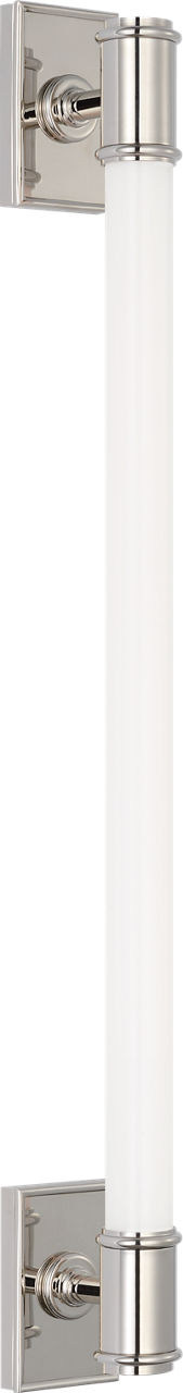 Owen 30" Linear Bath Light | Polished Nickel | White Glass
