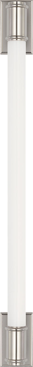 Owen 30" Linear Bath Light | Polished Nickel | White Glass