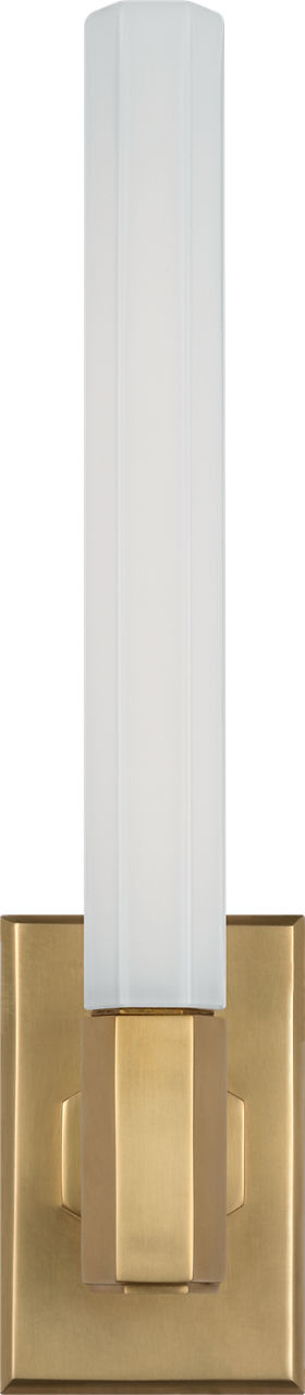 Hawthorne 13" Single Bath Light | Antique-Burnished Brass | White Glass