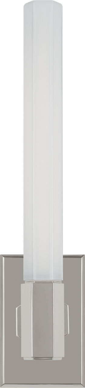 Hawthorne 13" Single Bath Light | Polished Nickel | White Glass