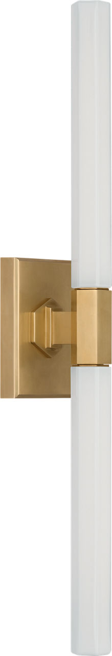 Hawthorne 20" Double Bath Light | Antique-Burnished Brass | White Glass