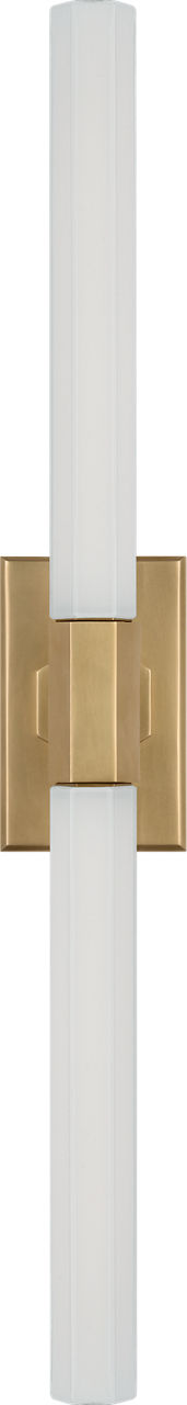 Hawthorne 20" Double Bath Light | Antique-Burnished Brass | White Glass
