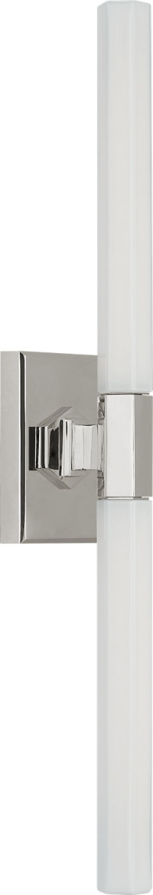 Hawthorne 20" Double Bath Light | Polished Nickel | White Glass
