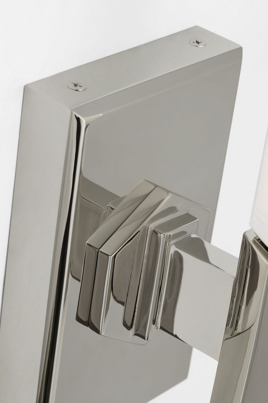 Hawthorne 20" Double Bath Light | Polished Nickel | White Glass