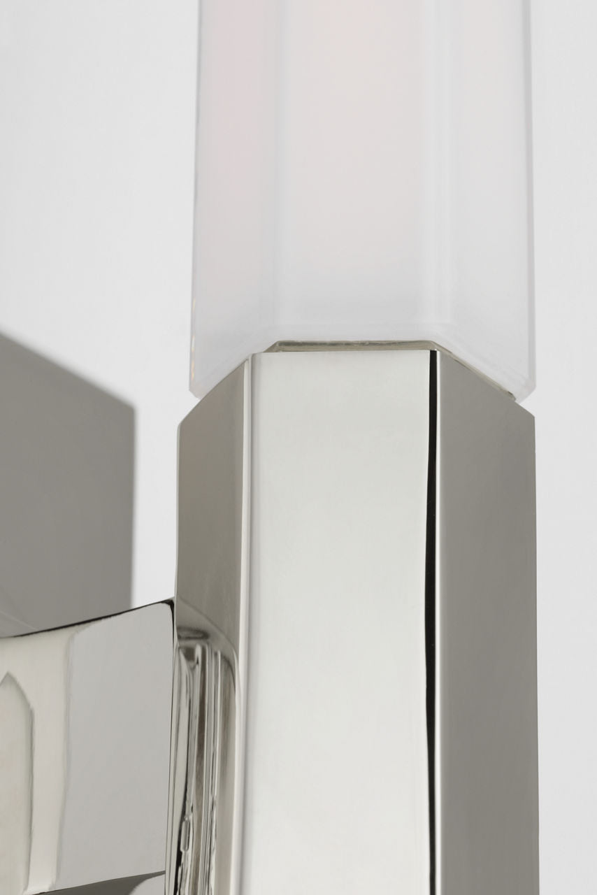Hawthorne 20" Double Bath Light | Polished Nickel | White Glass